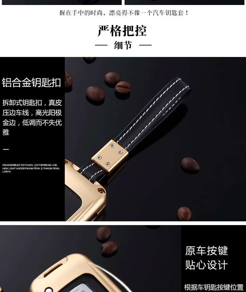 Telecomando in lega di alluminio 3 pulsanti Smart Car Key Case Cover per KIA Sportage Forte per Hyundai Solaris HB20 Veloster SR IX35 - S418ac32a41f542a7a46a07b812727f4do