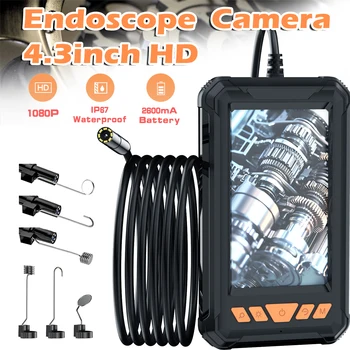8mm 1080P Automotive Piping Sewer Drain Inspection Camera Endoscopic Endoscope Camera With Screen For Cars Industrial Waterproof 1