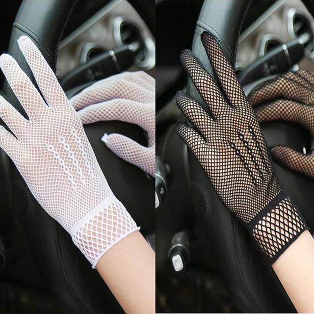 2 пары, модные женские перчатки 4 шт., ажурные сексуальные сетчатые рукавицы для девочек, стильные однотонные летние солнцезащитные Костюмные перчатки 1