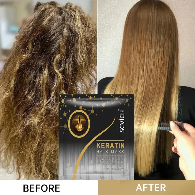 

Magical Keratin Hair Mask 5 Second Fast Repairing Damaged Frizzy Restore Soft Smooth Deep Nourishing Straighten Hair Scalp Care