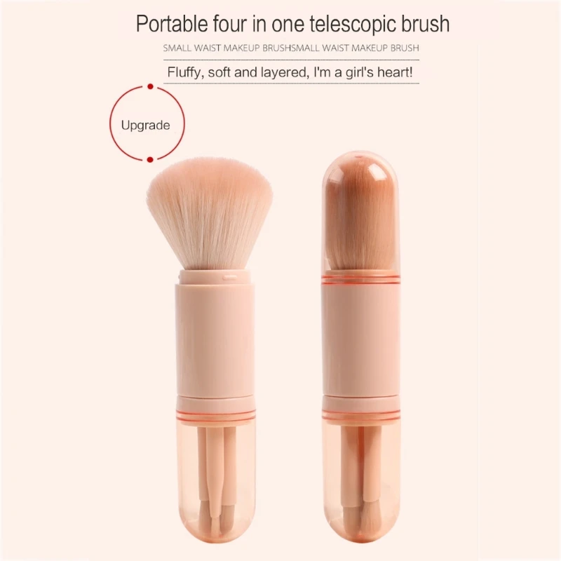 Travel KabukiMakeup Brush for Foundation Bronzer and Powder Retractable Brushes trip lab's