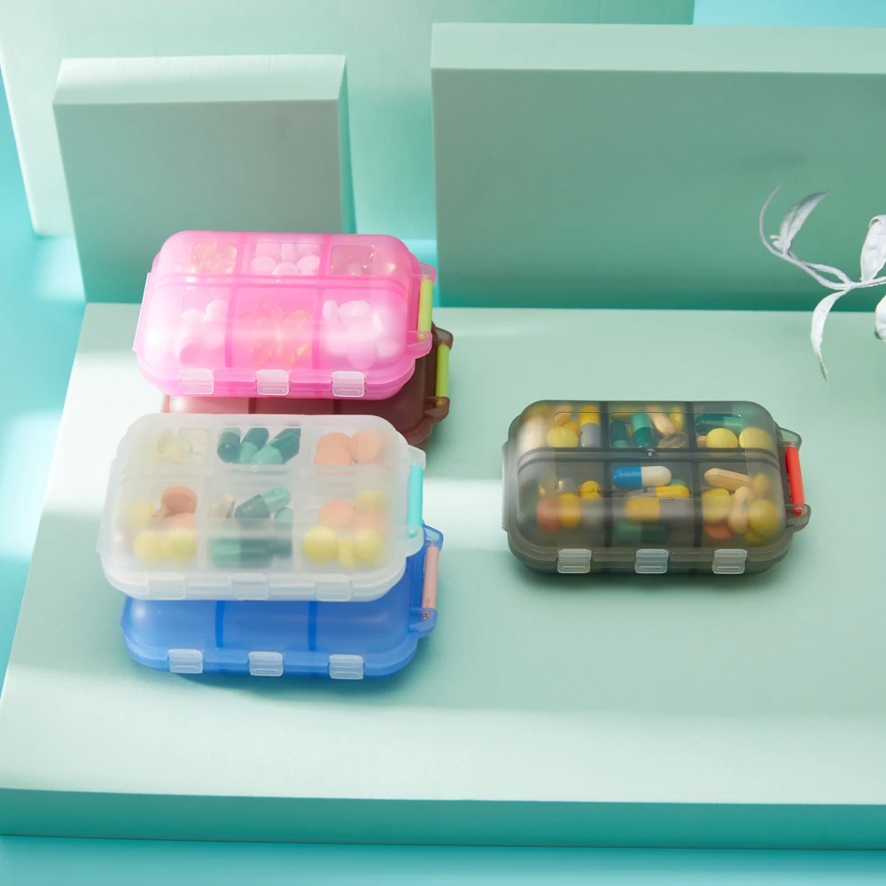 Tcare Portable Folding Pill and Tablet Organizer Box