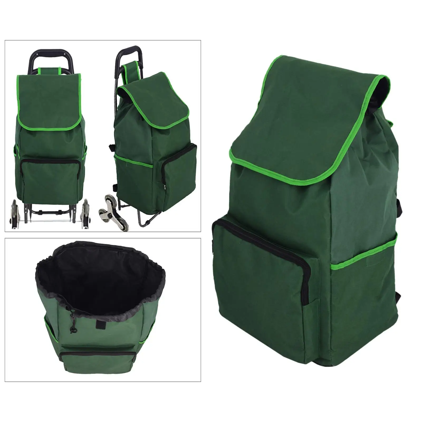 Oxford Cloth Shopping Cart Backup Trolley Bags 31x23x53cm Shopping Cart Bag