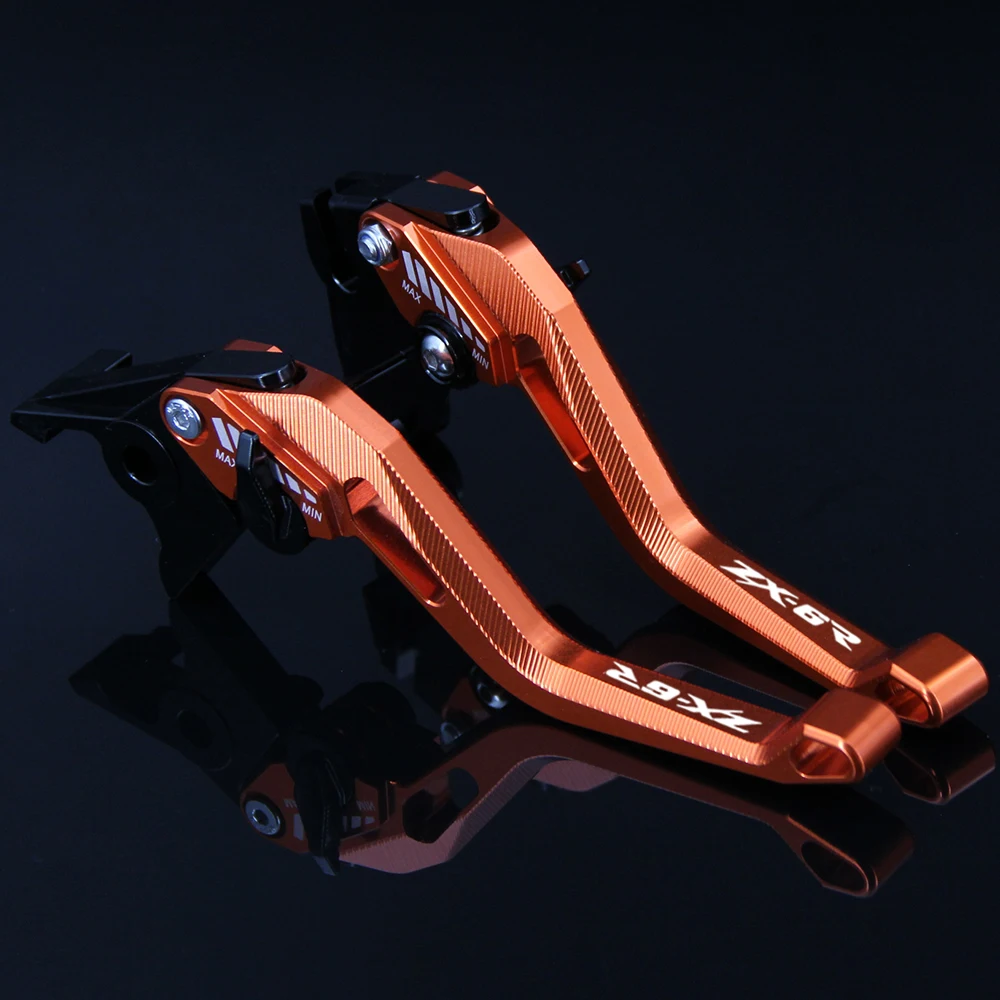 

3D Rhombus Hollow Design Patent Adjustable Motorcycle CNC Brake Clutch Levers For Kawasaki ZX636R / ZX6RR 2005 2006