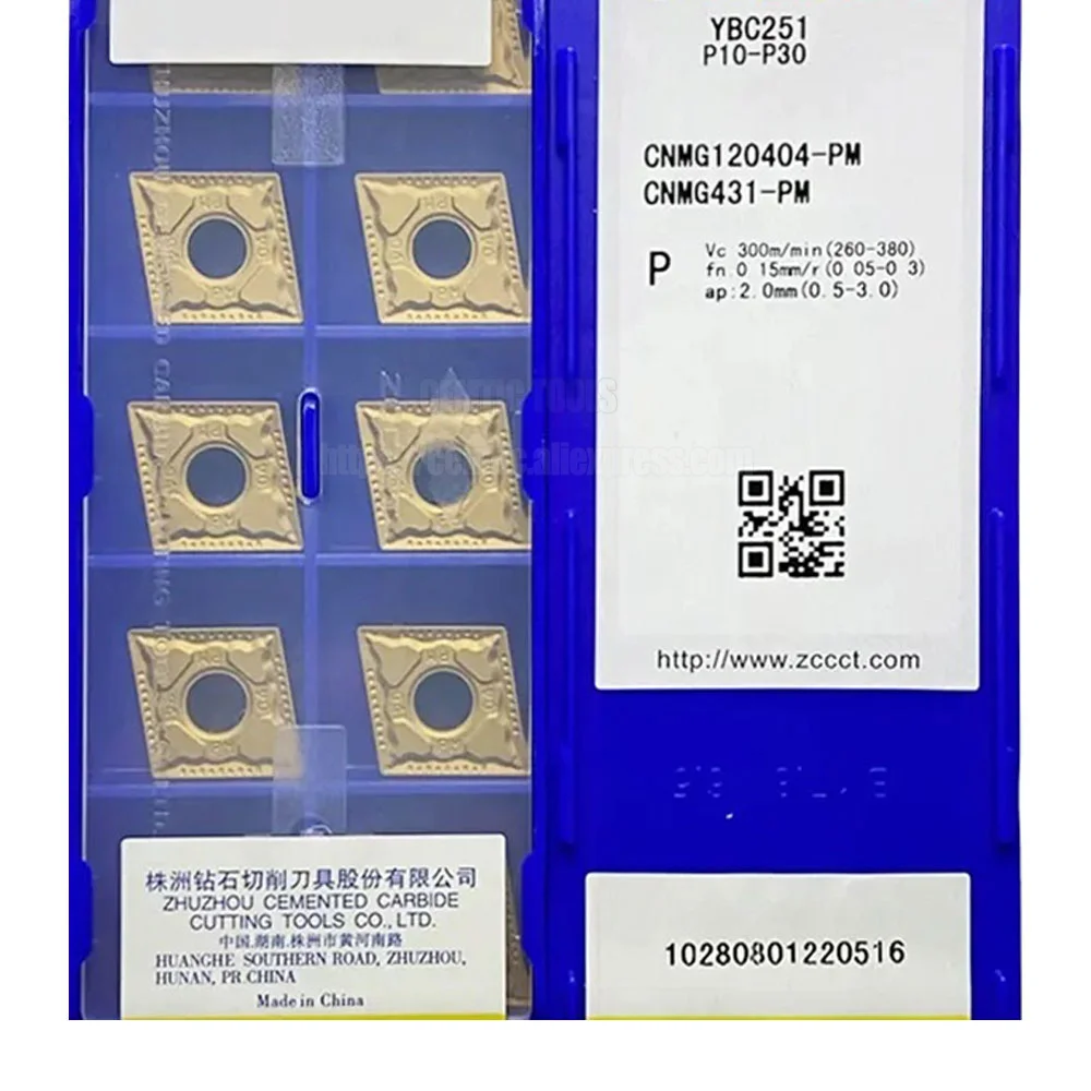 

ZCC CNMG120404-PM CNMG431 Turning Tools Carbide Inserts For Seel Stainless Steel CNMG12 0404 PM