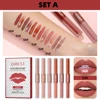 QIBEST Double-head Matte Velvet  Liquid Lipstick Long Lasting Non-Stick Cup Nude Mirror Lipgloss For Women Lips Makeup Cosmetics 5