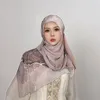 Eid Al-Fitr Modal Scarf Printed Cotton Middle Eastern Arabian Headscarf Soft Lightweight Breathable Veil Shawl Ramadan