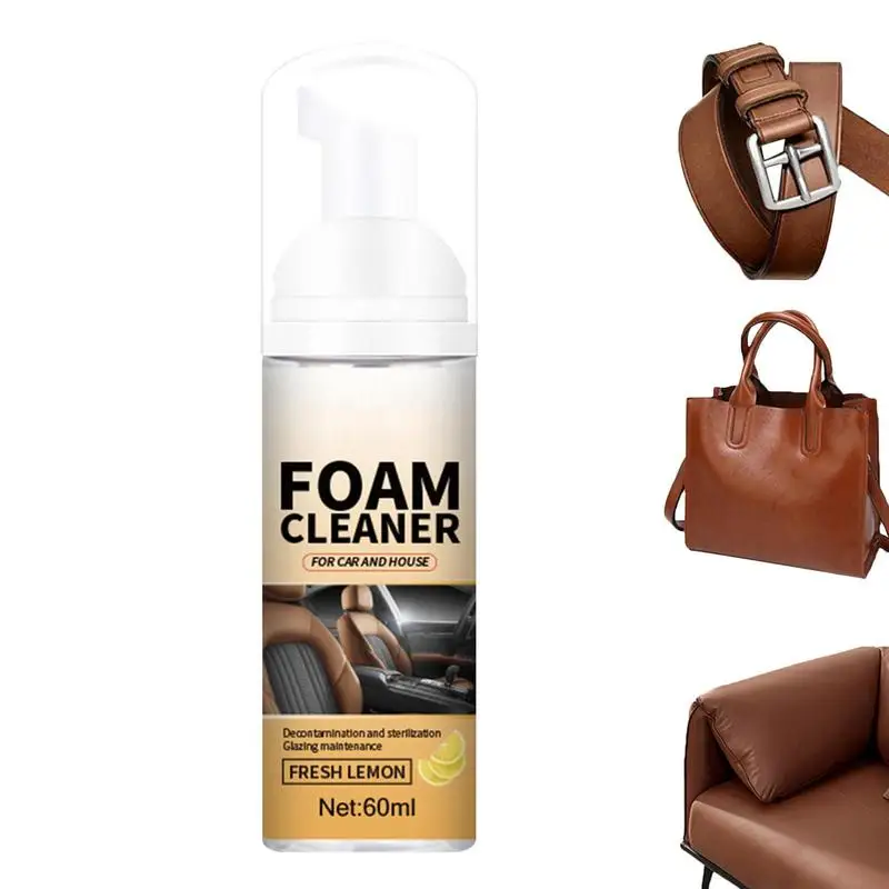 

Leather Seat Cleaner For Cars Car Interior Foaming Cleaner Highly Powerful Cleansing Formula For Gentle Effortless Cleaning Car