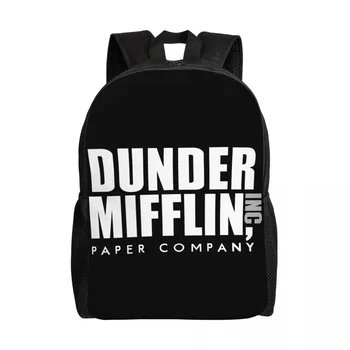 사무실 TV 쇼 Dunder Mifflin 종이 회사 노트북 배낭 남녀공용 기본 책가방, 학교 대학생 가방