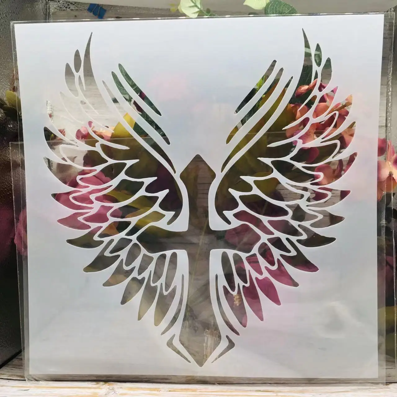큰 날개 토템 DIY 레이어링 스텐실 30*30cm, 벽화 스크랩북 색칠 엠보싱 앨범 장식 템플릿
