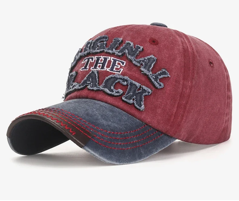 Cotton Coated Outdoor Sports Baseball Cap with Embroidered Black Letter Patch - Sunscreen Sunshade Hat