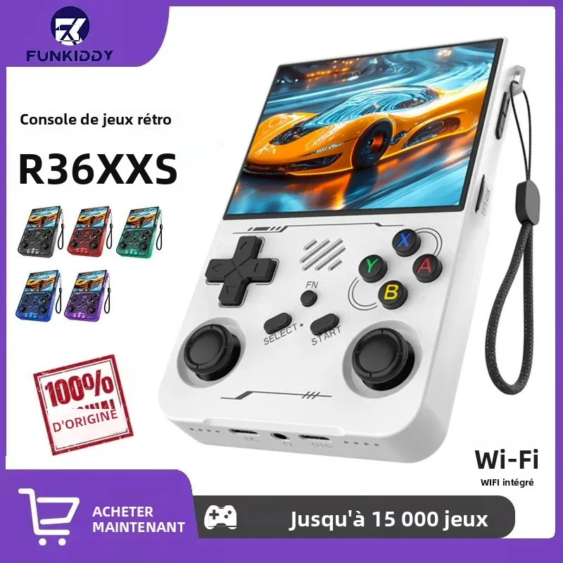 Console de jeu portable rétro R36MAX (noire - 64 Go) Système Linux Console de jeu portable rétro R36MAX (noire - 64 Go) Système Linux