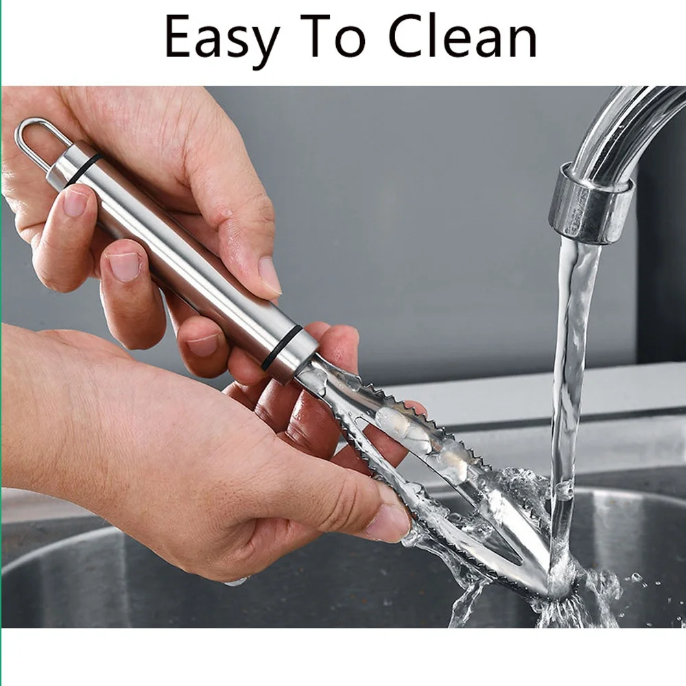 Fish scales scraper Fish Scales Scraping Graters Fast Remove Fish Cleaning Peeler Scraper Bone Tweezers Stonego Kitchen Accessorie