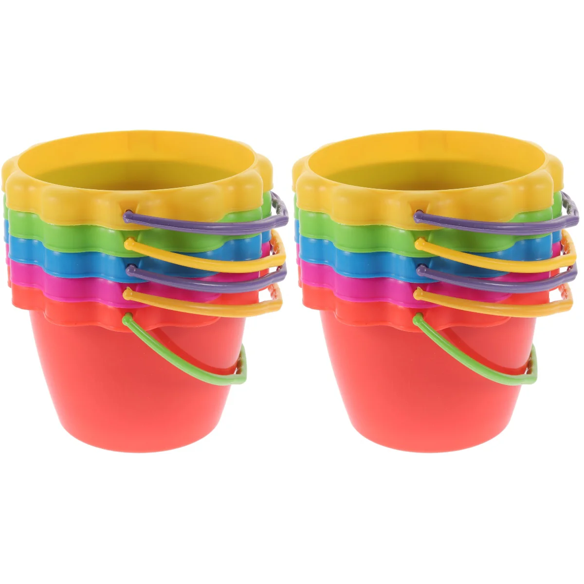 

10 Pcs Plastic Sand Buckets Plastic Sand Holders Sand Playing Tools for Kids