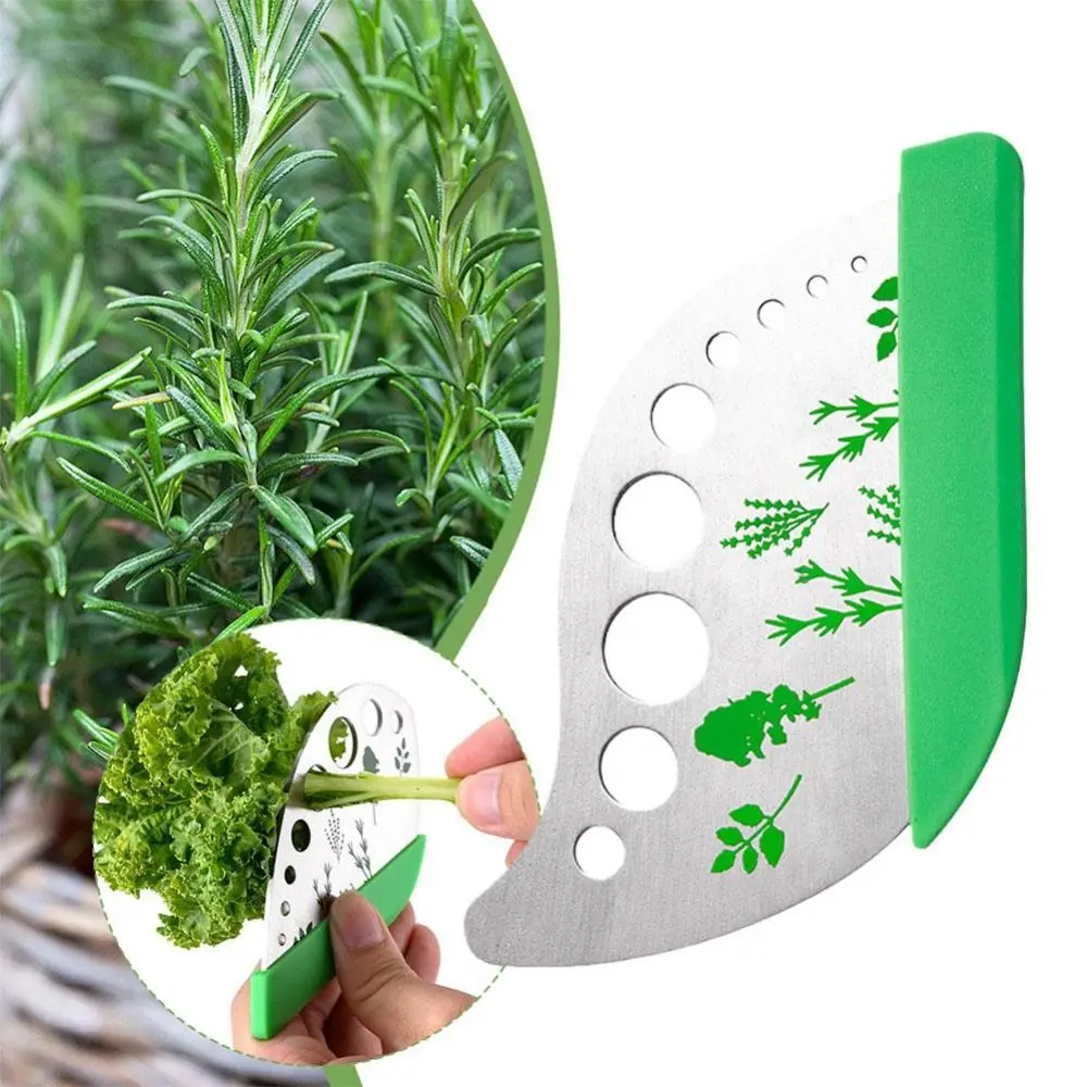 Multifunctional 9 Holes Herb Stripper Herb Vegetable Tool Cooking Kitchen Tools Cutter Stainless steel