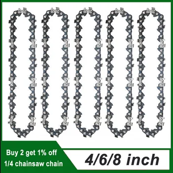 1/4" Chainsaw chain 4/6/8 inch Mini Steel Chainsaw Chains Electric Chainsaws Accessory Chains Replacement Mini Electric Chainsaw