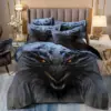 Dragon Duvet Cover Set 3D Flying Dragon Printed Bedding Quilt Cover Set 3 Pieces Soft Microfiber Bedding Quilt Cover with Zipper 1