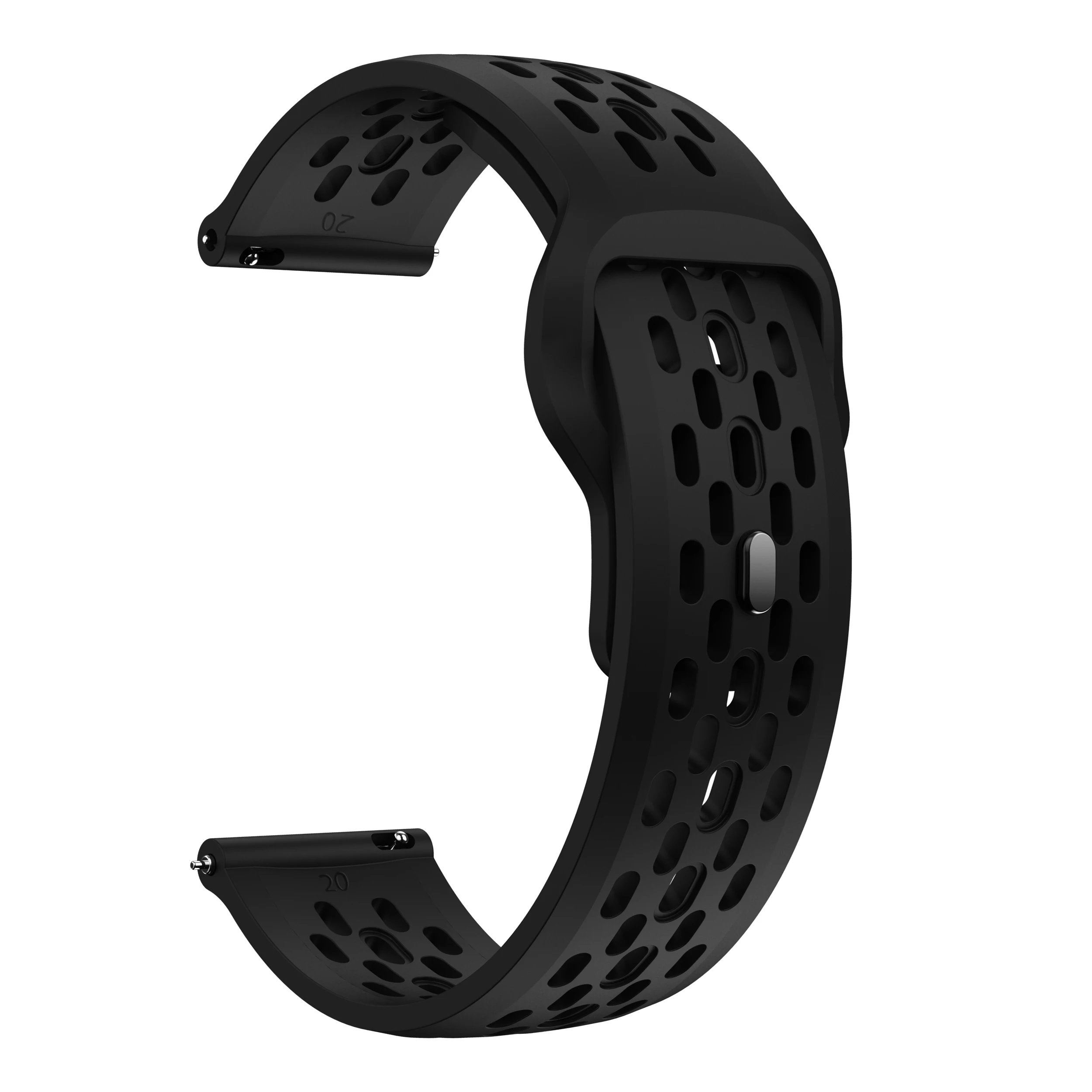 Silicone Breathe Band Strap, 18-22mm Adjustable Bracelet