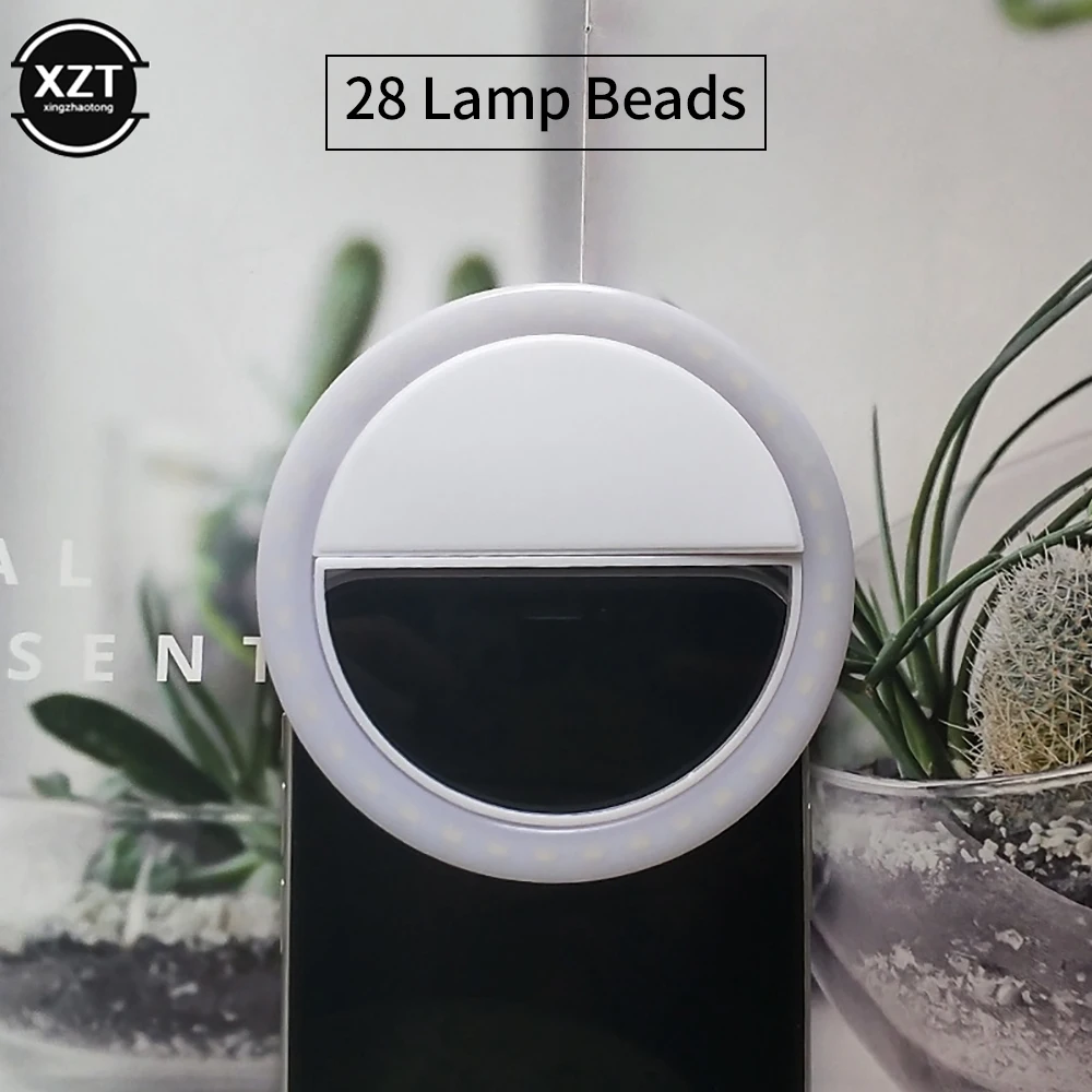 Led Selfie Ring Light Mobile Phone Lens LED Selfie Lamp Ring for IPhone Samsung Xiaomi Huawei Phone Selfie Clip Light Accessoire