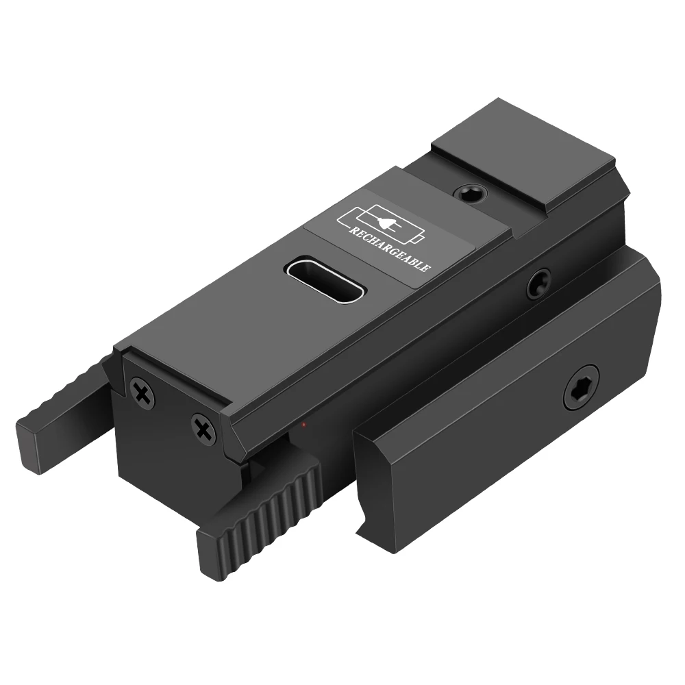 Red Dot Laser Sight Laser Sight USB Charging Hunting Gun Laser Sight Red Green Dot Laser for 11mm/20mm Picatinny Weaver Rail Glock Pistol Handgun Aiming