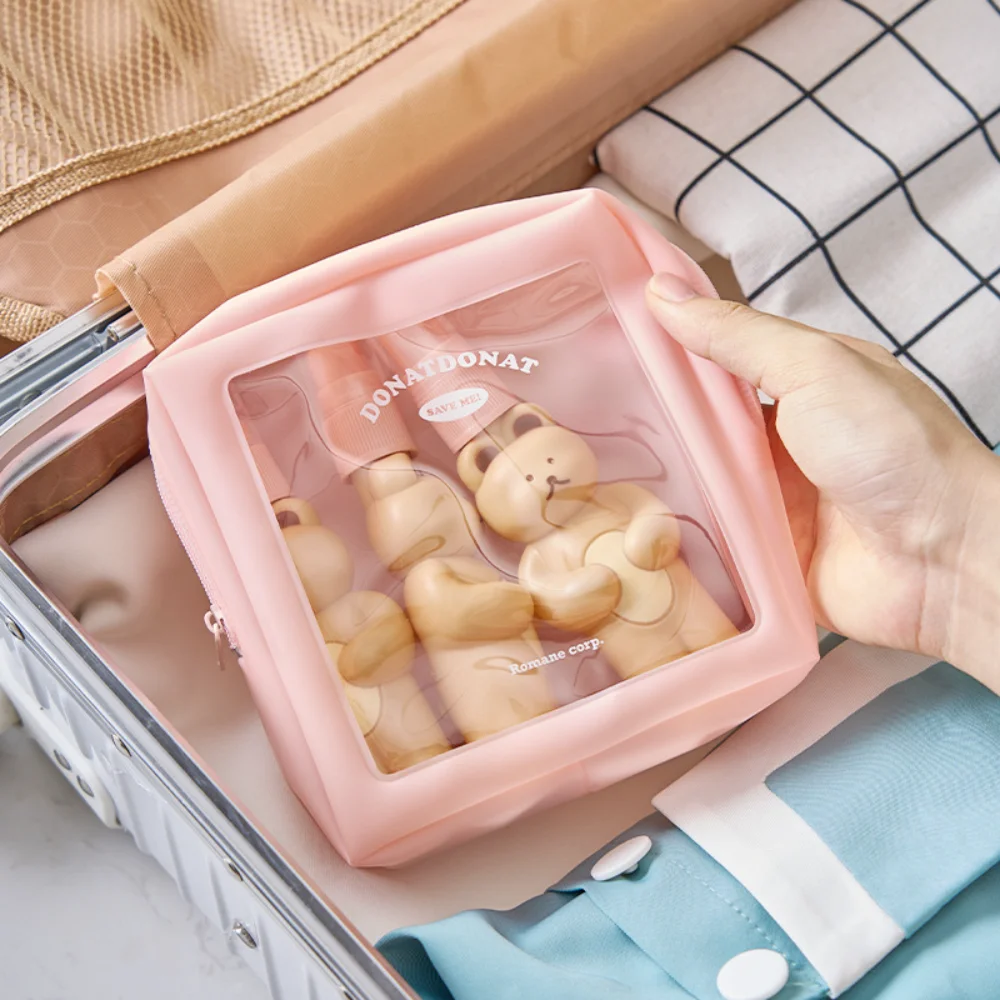 

Bear Dispenser Portable Press Bottle Continuous Spray Bottle Perfume Cosmetics Emulsion Empty Bottle