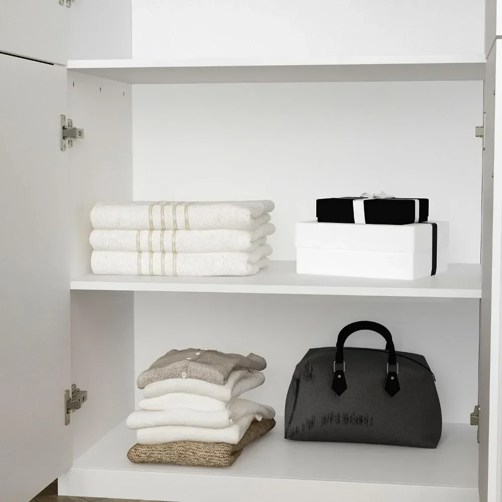 Armoire Wardrobe Closet Collection with Drawers & Hanging Rods, Closet Organizer, Armoire Wardrobes,Bedroom Funiture 5