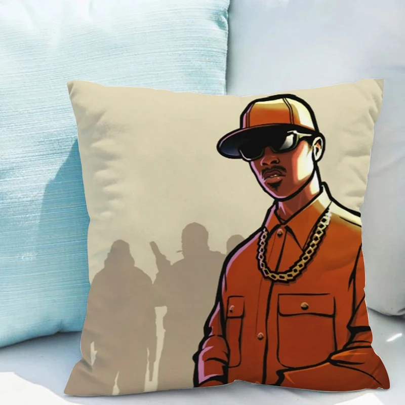

Grand Theft Auto Pillowcases 50x50 Throw Pillow Covers Decorative Sofa Cushions Covers Double-sided Printing Twin Size Bedding
