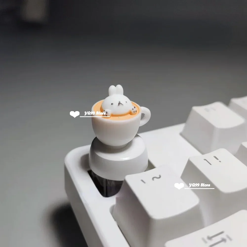 Handmade Pink Cartoon Girl Artisan Keycap - Cute Gift