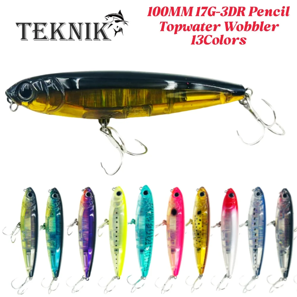 Schwimmender Pencil Topwater 3DR-X Pencil-Angelköder 100mm 17g Yo-zuri WTD Künstlicher Wobbler Hartköder für Pesca Bass Lachs Hecht