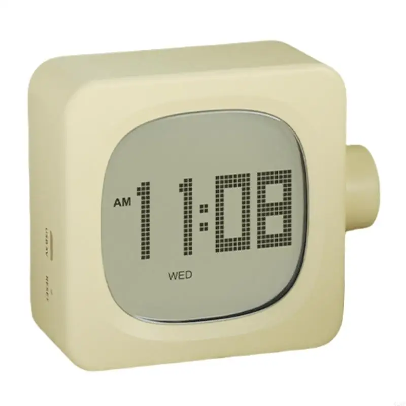 Cubic LED Digital Alarm Clock USB Chargeable Desk Clock with 2 Alarm Snoozes Function Countdown Timer for Sleep Training 3