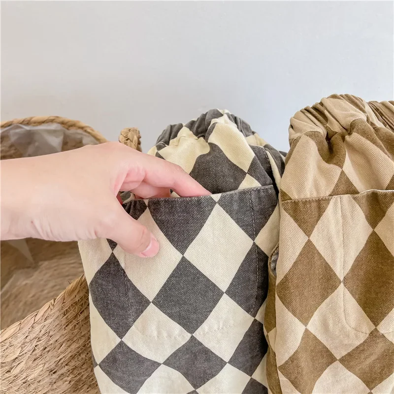 Washed Cotton Harem Trousers for Toddler Girls