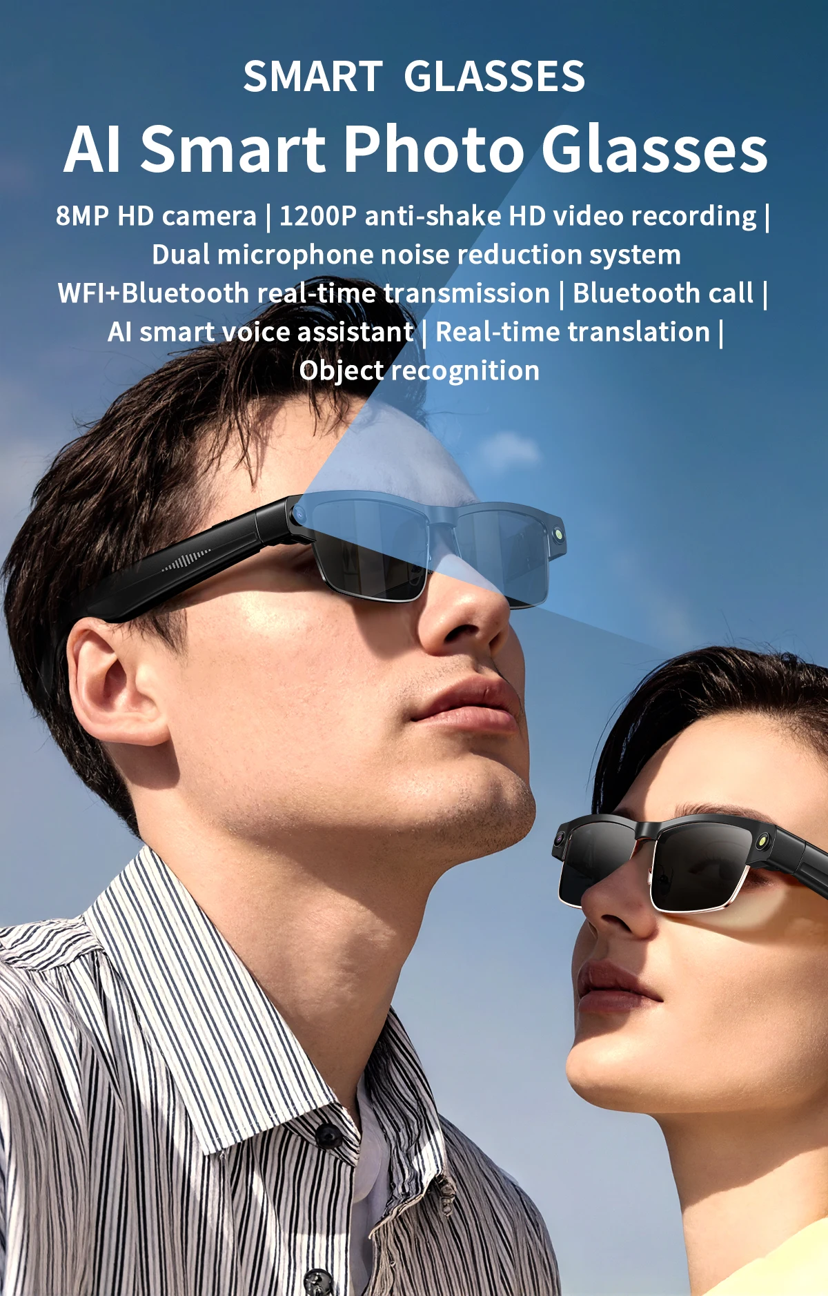 Smart Glasses With Ai Voice Assistant And Hd Video Camera_voghion.com