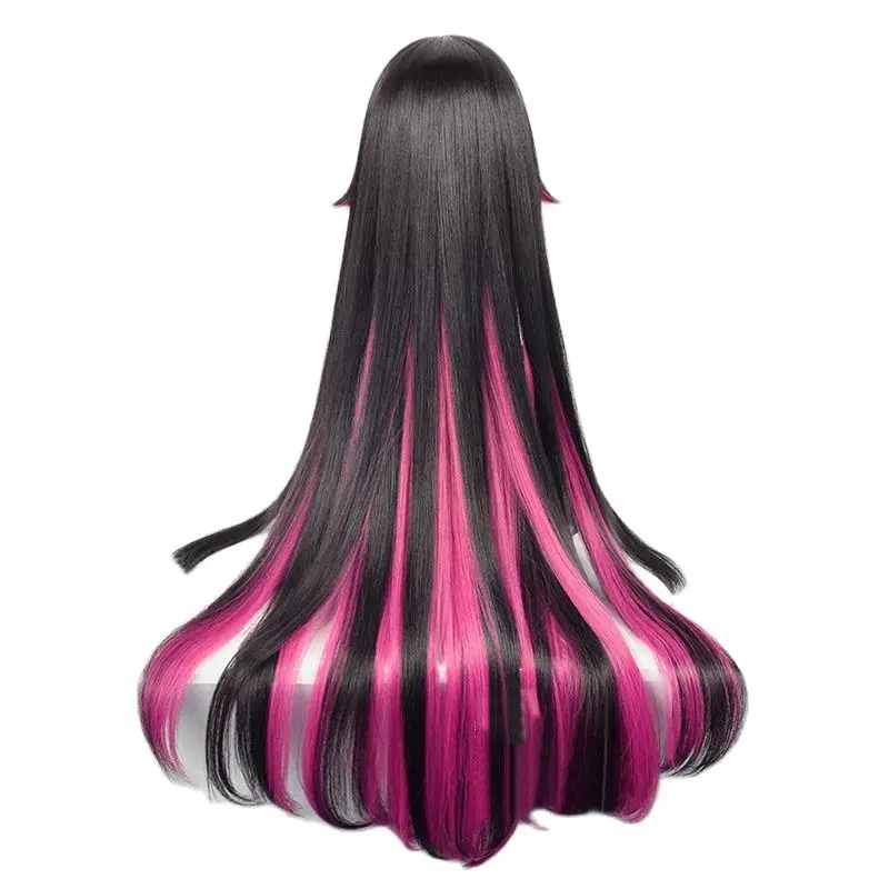 Colombina Cosplay Wig Genshin Impact Girl Colombina Fatui Snezhnaya Long Mixed Color Hairpiece Woman Role Play Wigs