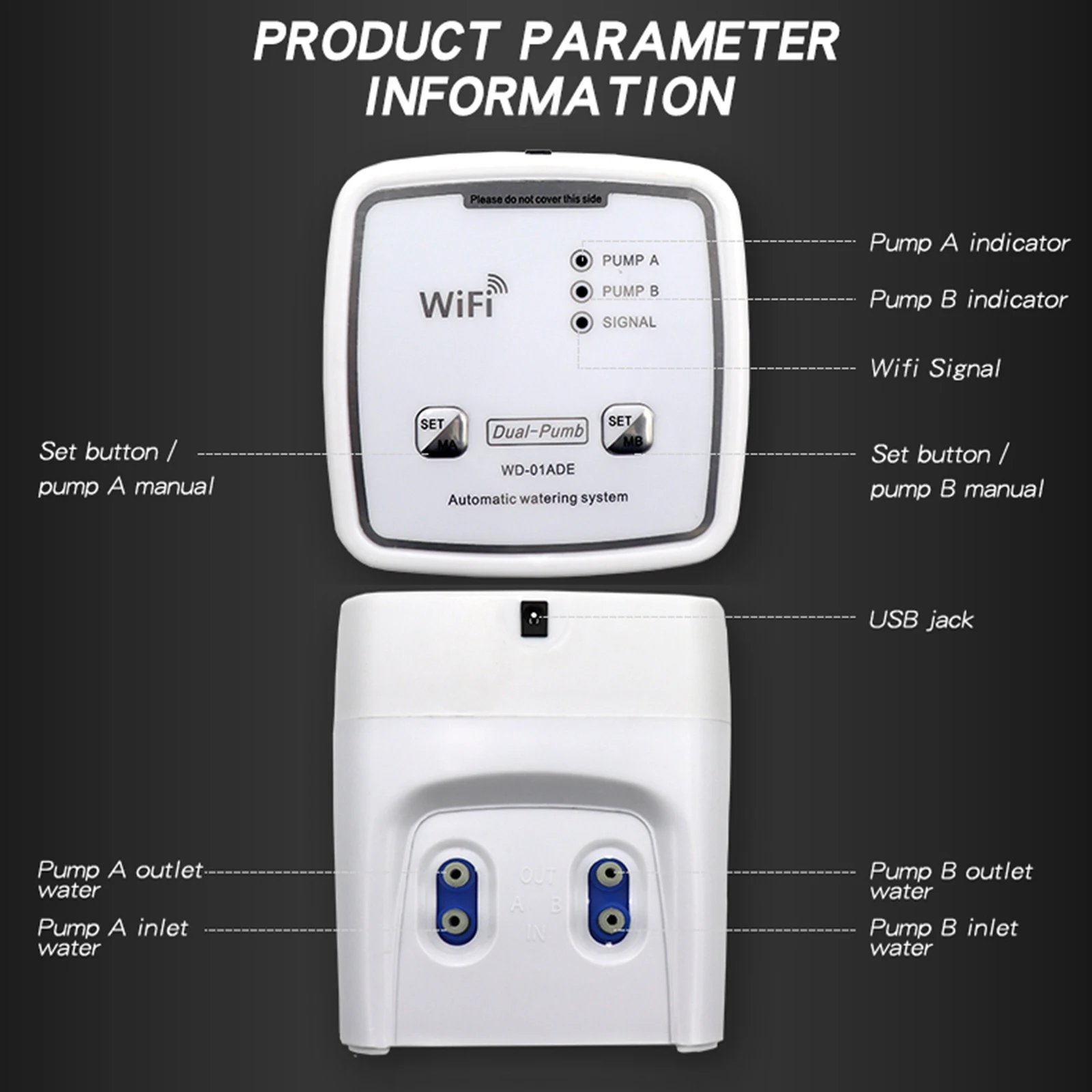 Double Pump Garden Wifi Control Watering Device Automatic Water Drip Irrigation Watering System Kit WIFI Mobile APP Control