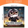 Adults with Simple Decompression Cute Doodle Little Monster Coloring Book Perfect Gift for Parties and Birthdays ﻿ 2