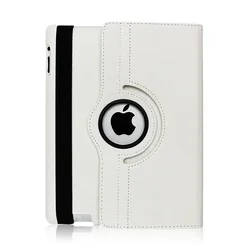 Premium Leather Smart Case with 360° Rotation and Sleep Wake Function for iPad Air 13 M2 (White)