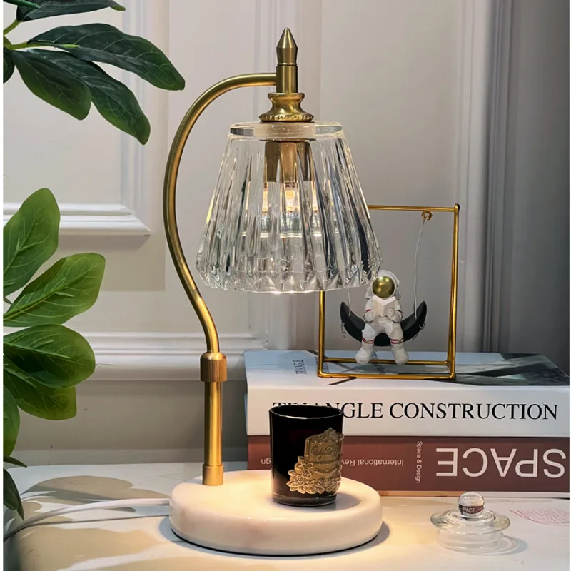 

Premium All-Copper Aromatherapy Lamp Adjustable Height Wax Melting Lamp Bedroom Sleep-Aid Table Light Dimmable Home Decor