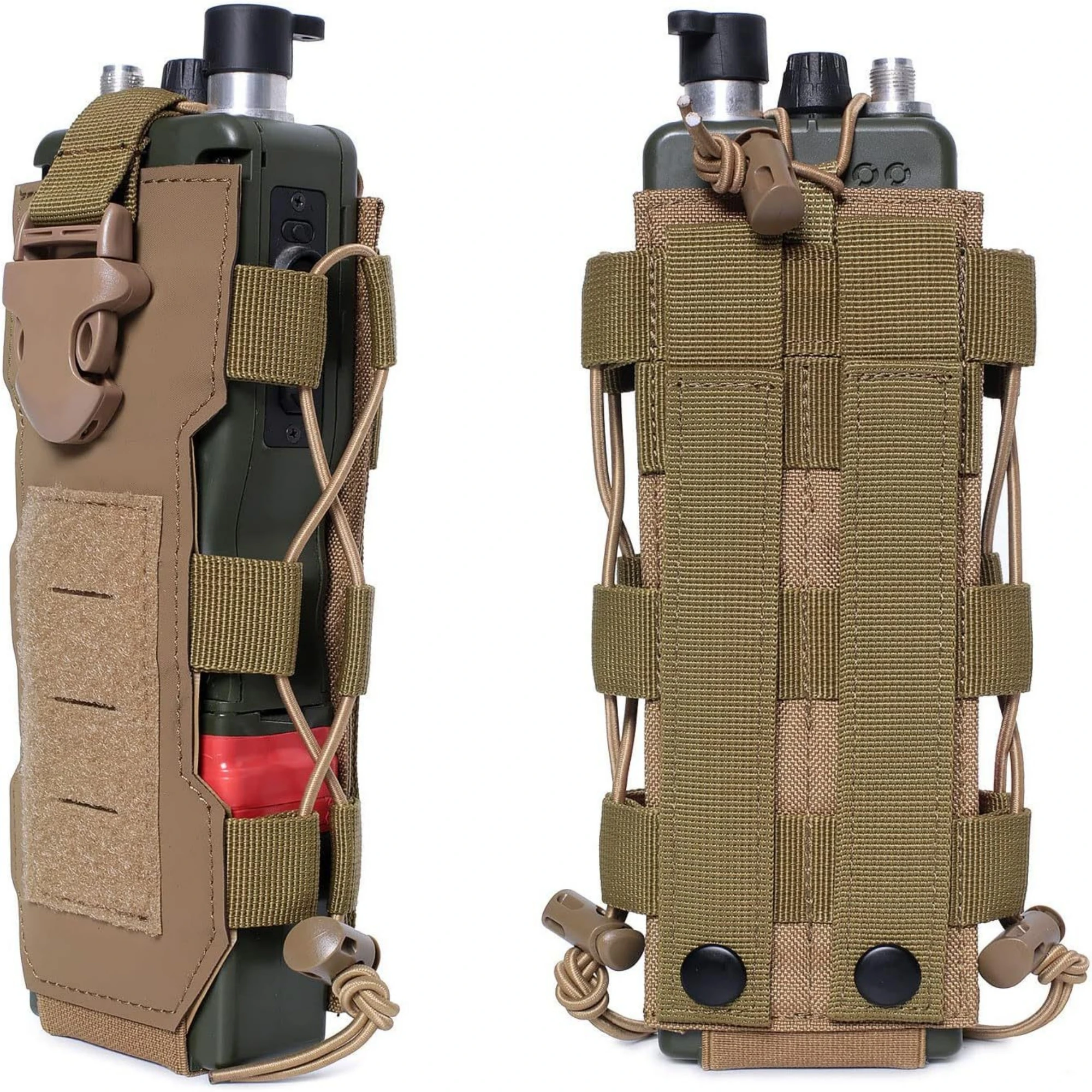 Taktische Molle Tasche Wasser Flasche Tasche Holster Outdoor Camping Jagd Kordelzug Flasche Wasserkocher Halter Träger Tasche – Detail 17
