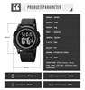 SKMEI 1895  Digital Wristwatch relogio masculino Casual Countdown Sport Watches Men LED Light Chrono Alarm Clock 5Bar Waterproof 6