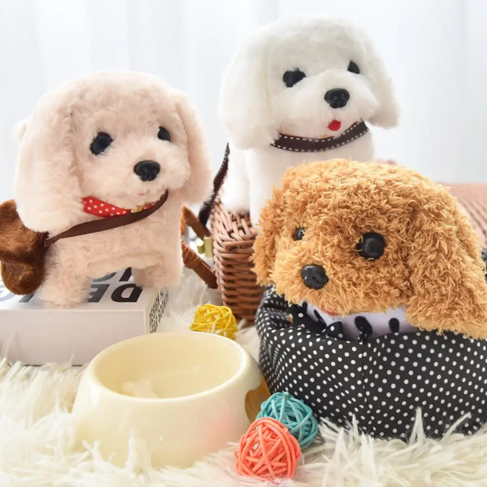 Electric Plush Dog Tail Wagging Simulated Walking Barking Robot Dog Companion Soothe Toy Pet Plush Puppy Electric Toy