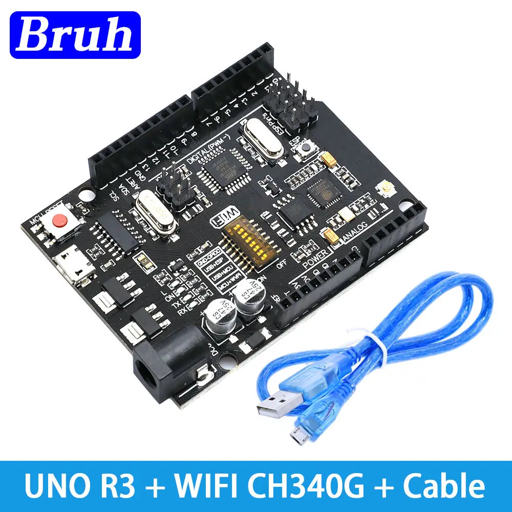 UNO R3 CH340 oficjalne pudełko WiFi oryginalne ATMEGA328P Chip Shell CH340G dla Arduino Development Board WeMos ESP8266 3 UNO R3 CH340 oficjalne pudełko WiFi oryginalne ATMEGA328P Chip Shell CH340G dla Arduino Development Board WeMos ESP8266 - Image 3