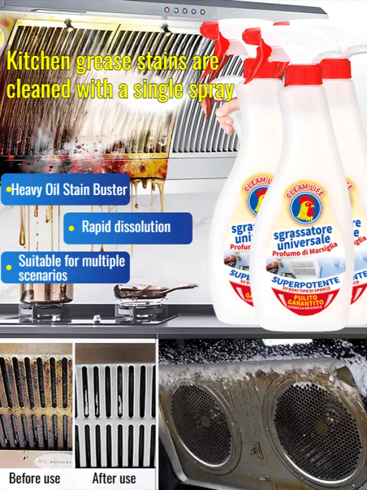 Grease Cleaner Kitchen Heavy Grease Cleaner Effervescent Tablet Range Hood Stove Oven Stain Foam Detergent
