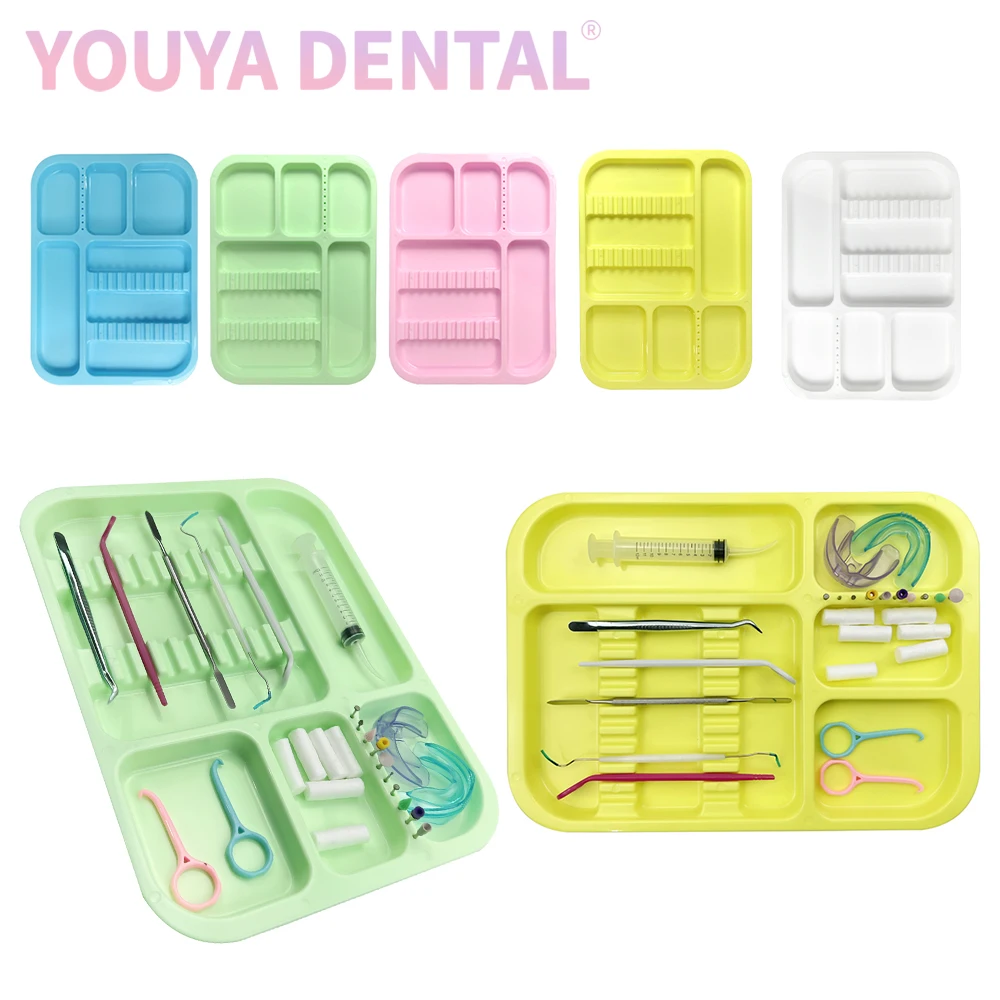 

Пластиковый поднос, лоток для стоматологических инструментов, автоматический поднос, разделенный пластиковый лоток для татуировок, стоматологические инструменты, 1 шт.