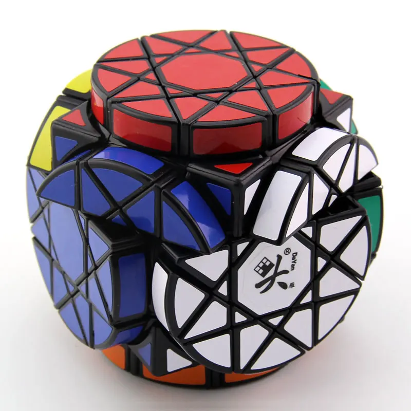 Black Wheels of Wisdom Magic Cube Twist Puzzle Dayan Gem Cube VI Brainteaser Toy