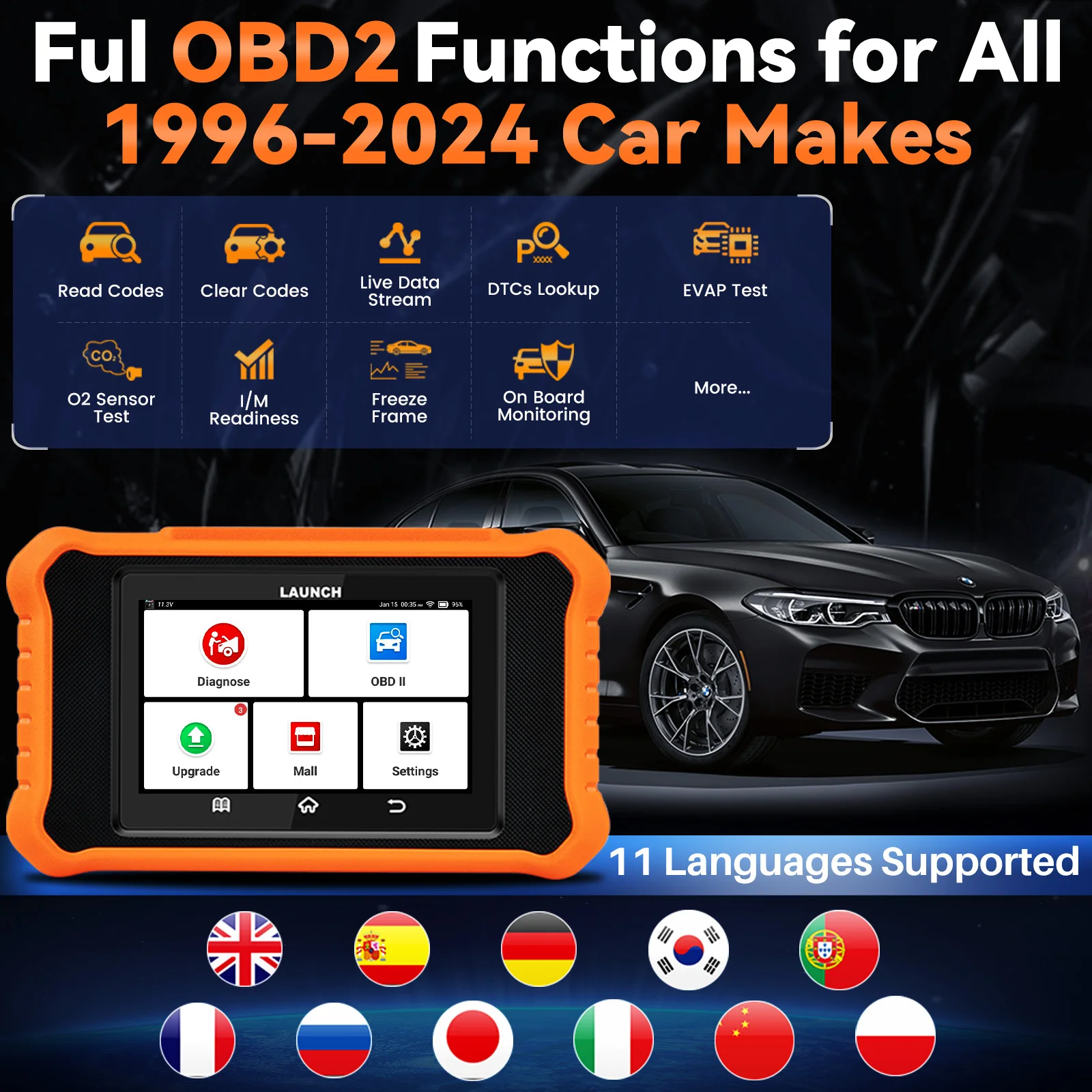 【for Honda ,Acura】2025 LAUNCH X431 Elite V2.0 for Honda ,Acura Bi-Directional Scanner,Full System all reset car Diagnostic Tool 5