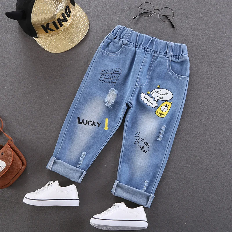 

Boys' Denim Trousers Children's Clothing Manufacturer Direct Wholesale Children's Pants Spring and Autumn Baby Jeans Fashion