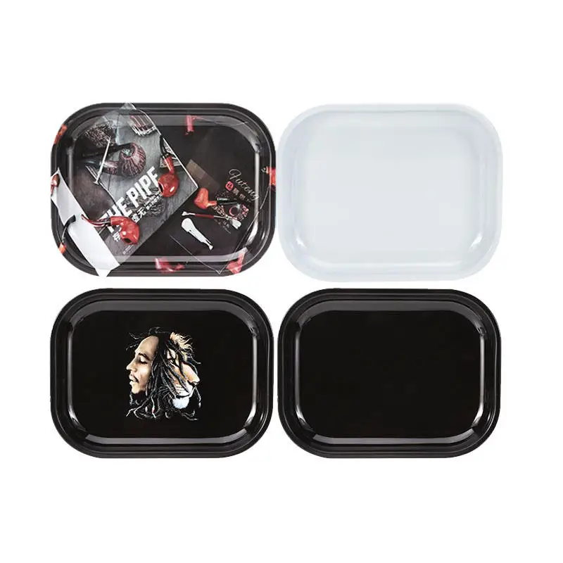 Tobacco Rolling Tray 18*14cm tin metal tray for smoking accessories