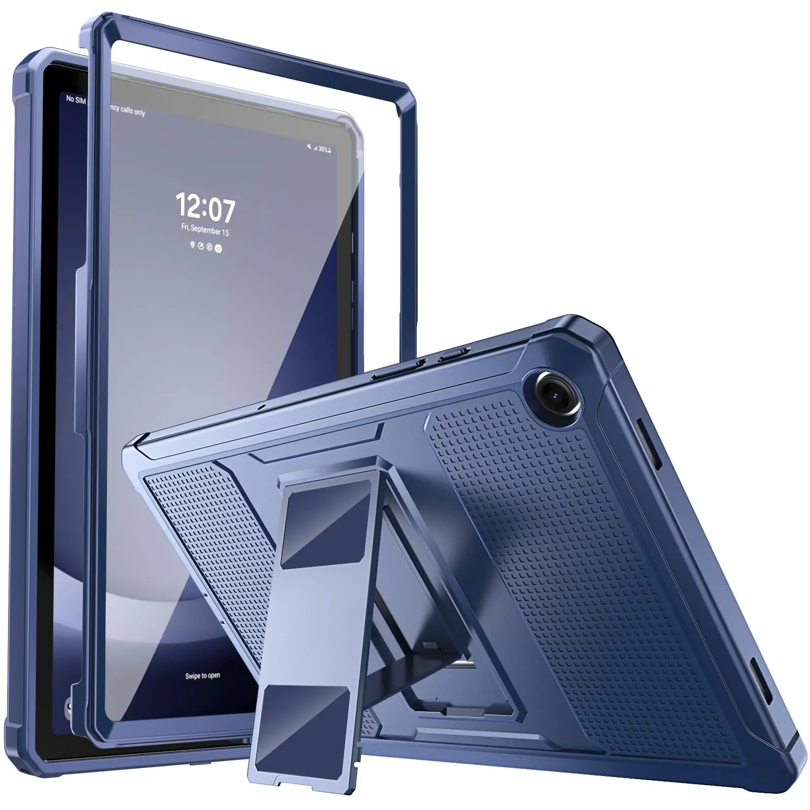 حافظة MoKo Fit Galaxy Tab A9 Plus مقاس 11 بوصة 2023 (SM-X210/X216/X218)، غطاء خلفي متين مقاوم للصدمات لكامل الجسم وشاشة مدمجة