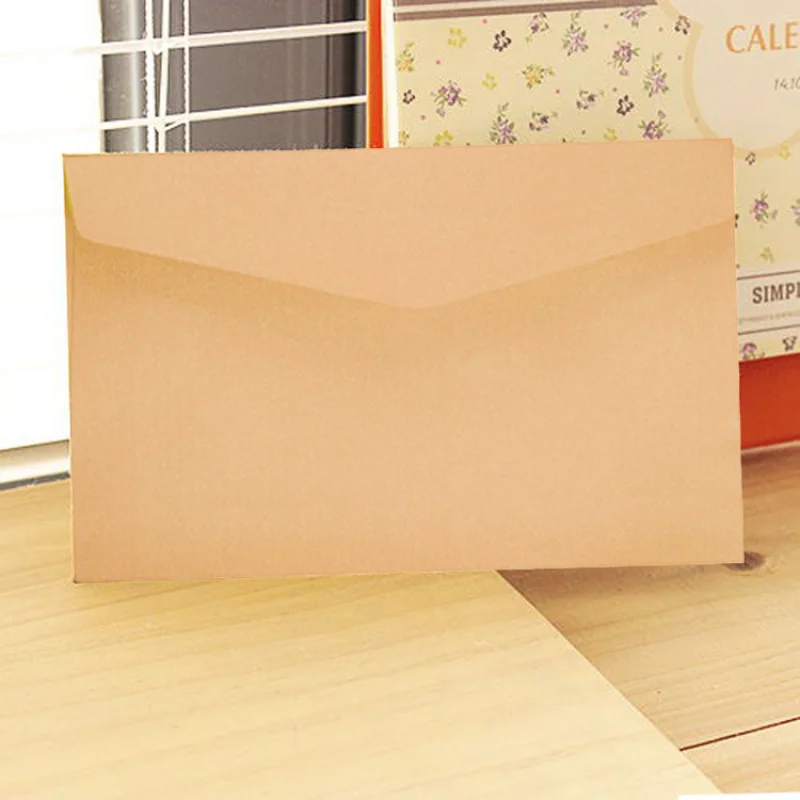 10Pcs Classical Paper Envelopes White Black Kraft Blank Paper Window Envelopes Wedding Invitation Envelope Gift Envelope kraft paper envelopes window envelopes mailing envelopes