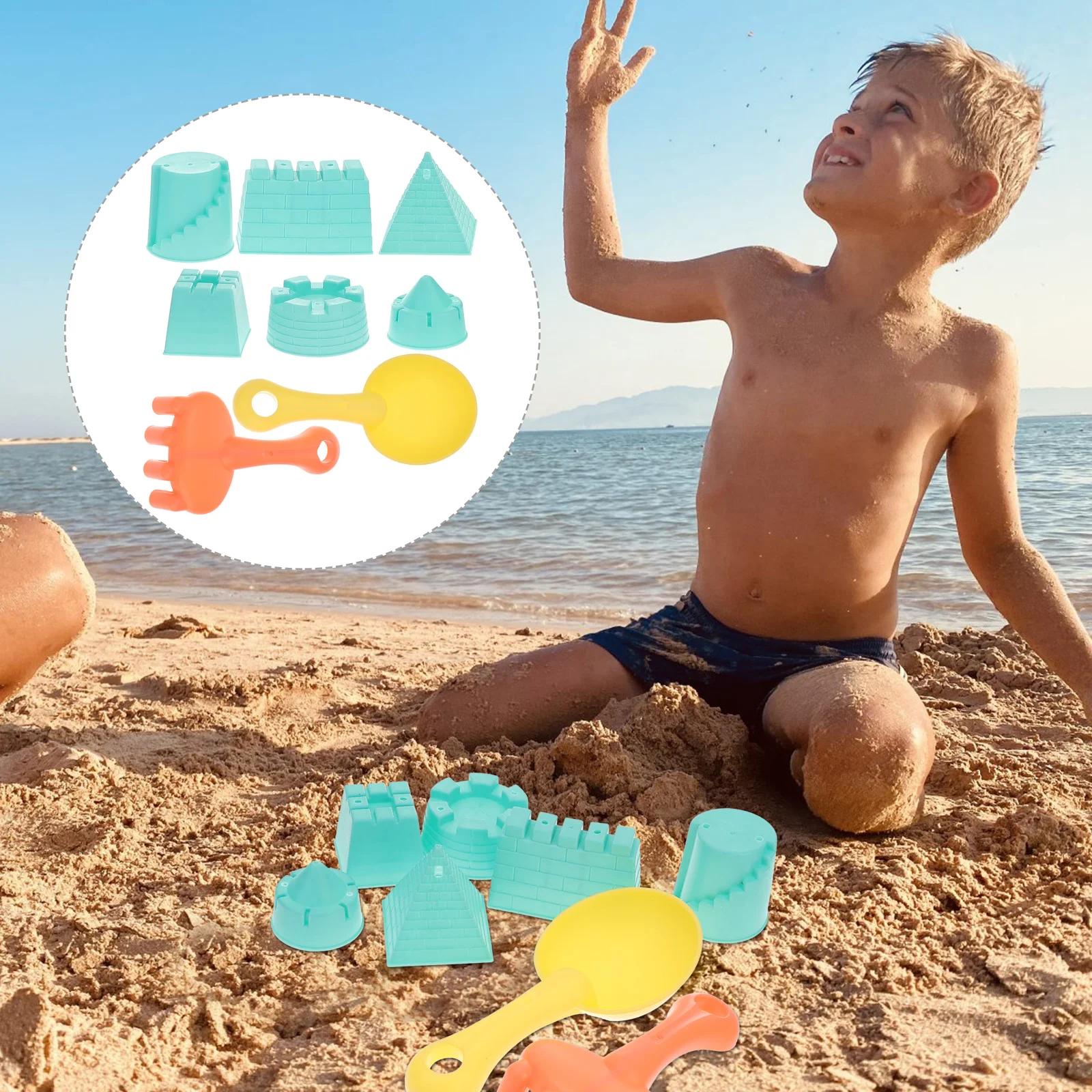 Beach Toy Water Game Toys Sand Tool Digging Wear-resistant Castle Portable Interactive 5